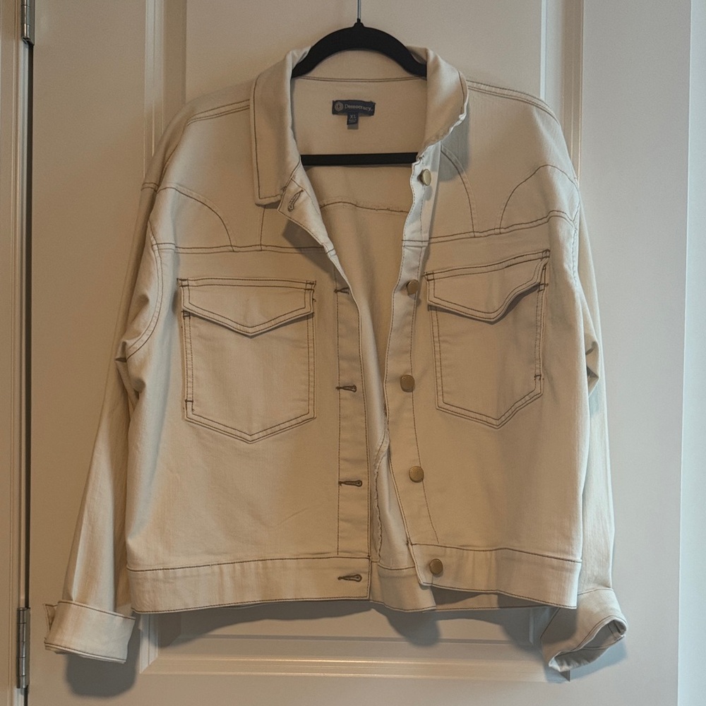 Cream Denim Jacket
